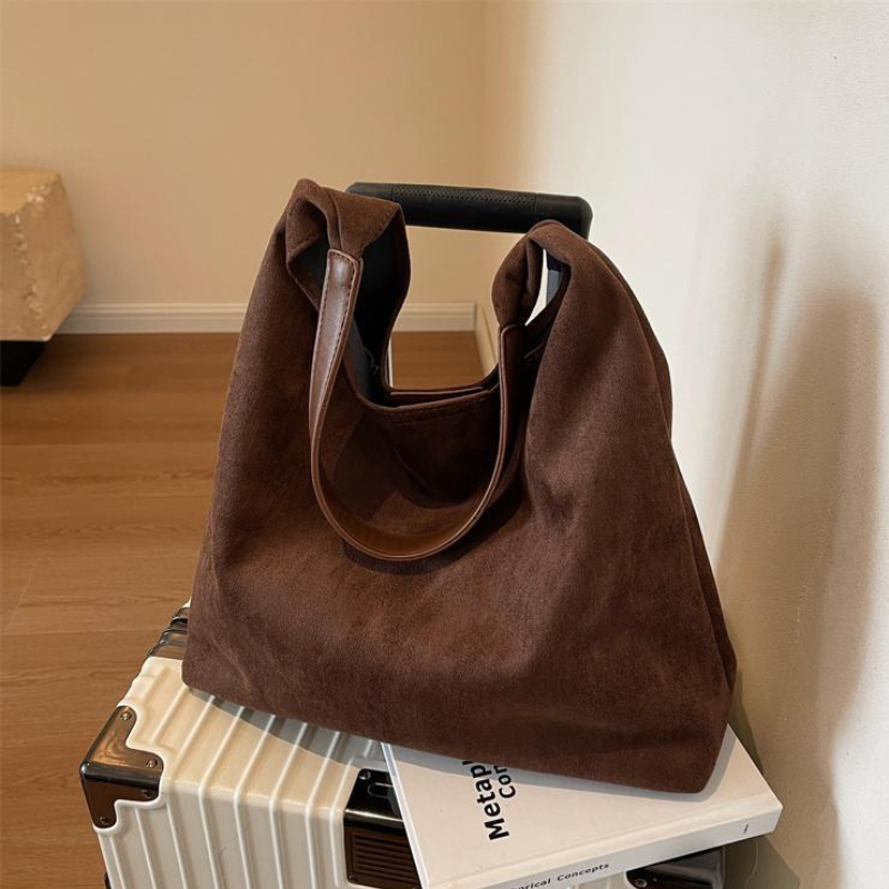 Suede Crescent Bag