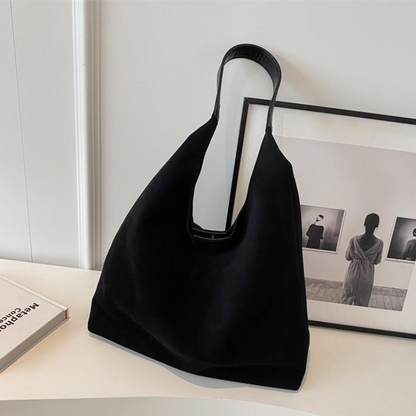 Suede Crescent Bag