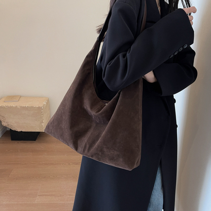 Suede Crescent Bag