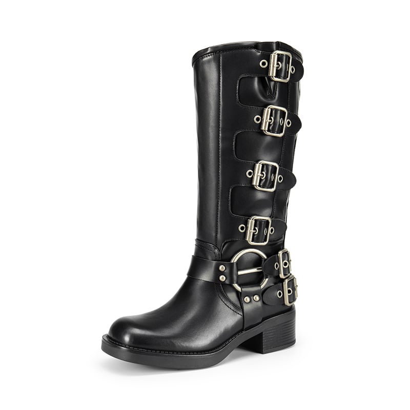 Rebel Rider Square-Toe Boots